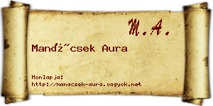 Manácsek Aura névjegykártya